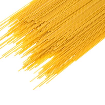 raw Italian pasta on white background